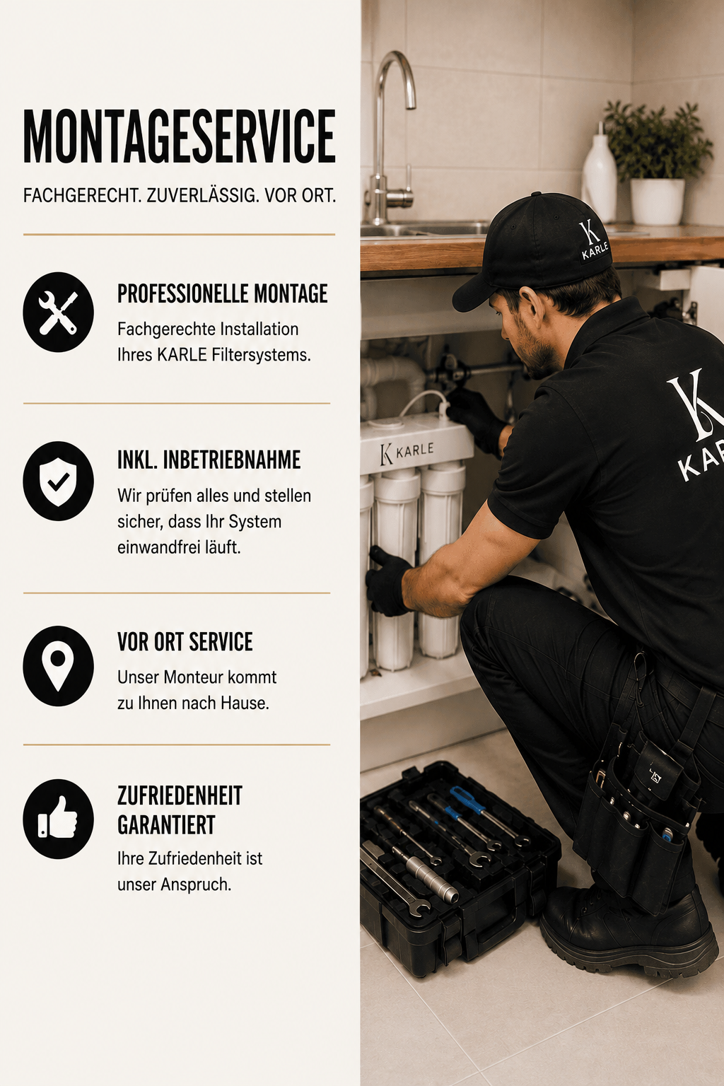 Montageservice für Ihre Wasserfilteranlage